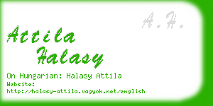 attila halasy business card